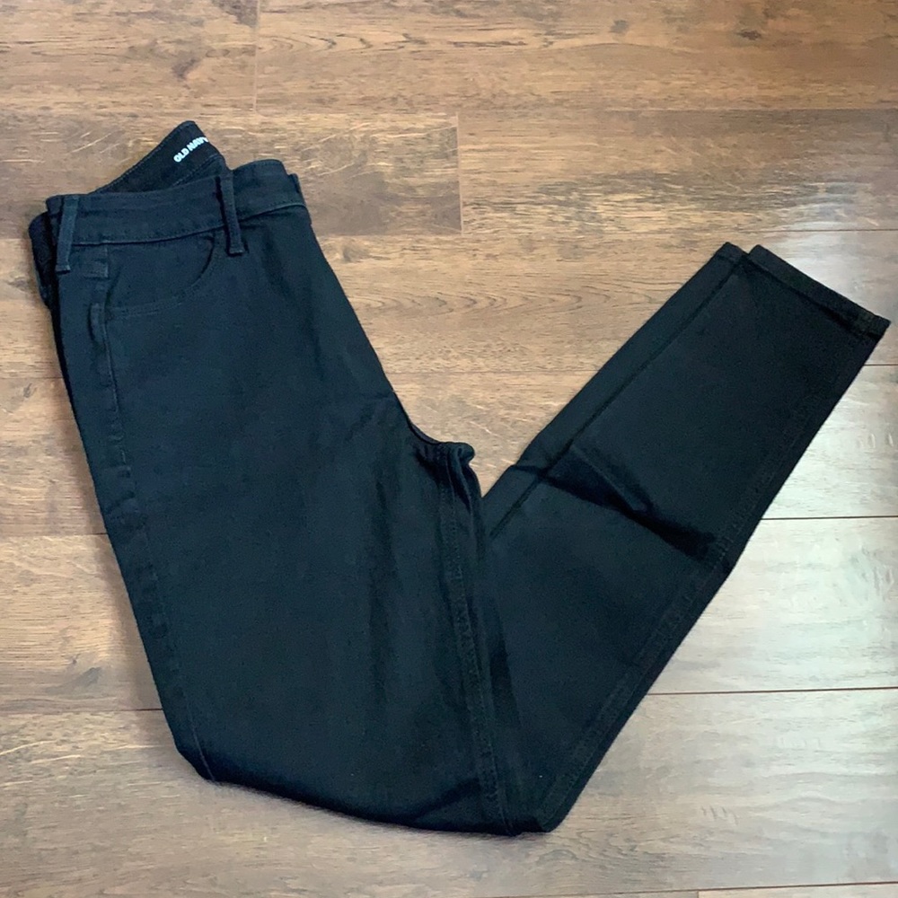NWT Old Navy High-Waisted Wow Black-Wash Super Skinny Ankle Jeans for Women